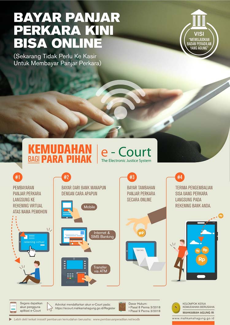 Bayar Panjar Perkara Kini Bisa Online